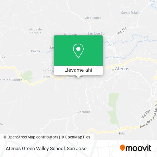 Mapa de Atenas Green Valley School