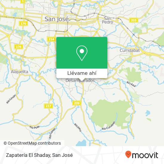 Mapa de Zapatería El Shaday