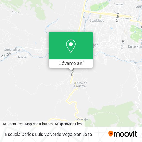 Mapa de Escuela Carlos Luis Valverde Vega