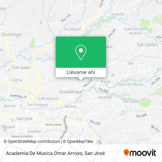 Mapa de Academia De Musica Omar Arroyo