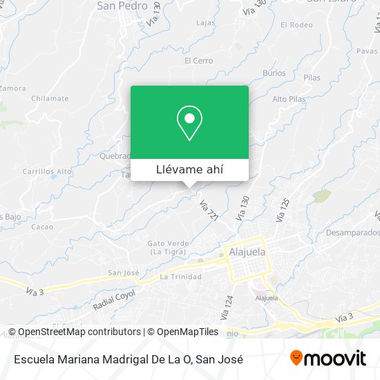 Mapa de Escuela Mariana Madrigal De La O