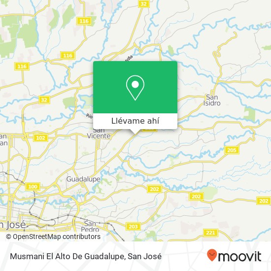 Mapa de Musmani El Alto De Guadalupe