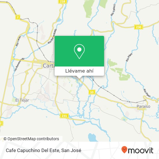 Mapa de Cafe Capuchino Del Este