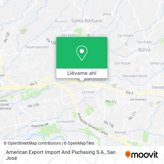 Mapa de American Export Import And Puchasing S.A.