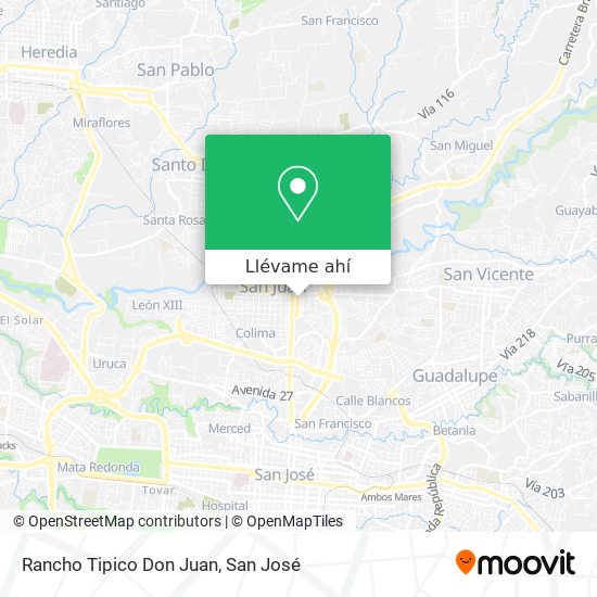 Mapa de Rancho Tipico Don Juan