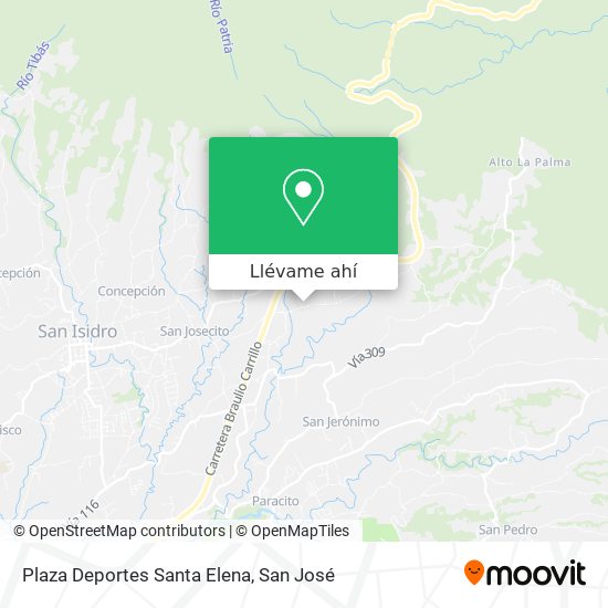 Mapa de Plaza Deportes Santa Elena