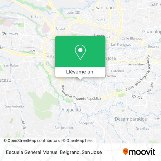 Mapa de Escuela General Manuel Belgrano