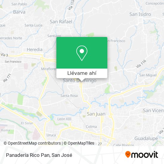 Mapa de Panadería Rico Pan