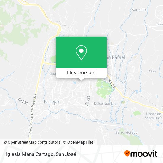 Mapa de Iglesia Mana Cartago