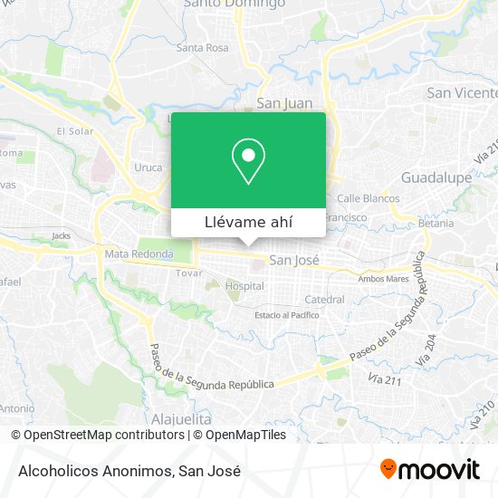 Mapa de Alcoholicos Anonimos