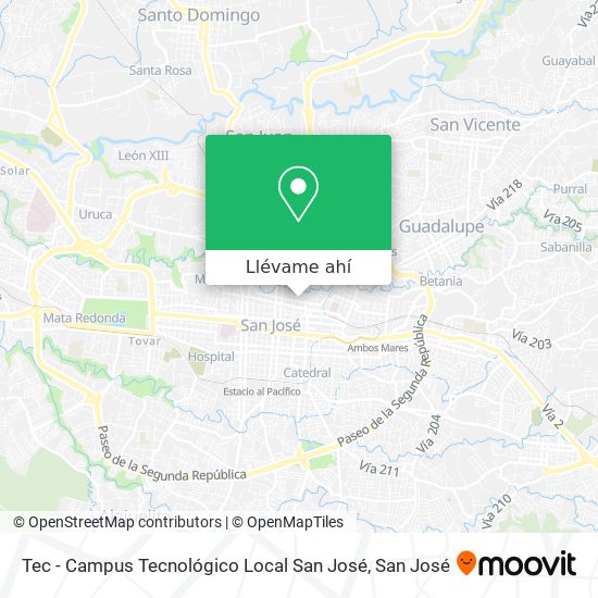 Mapa de Tec - Campus Tecnológico Local San José