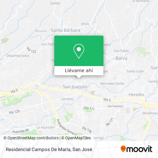 Mapa de Residencial Campos De María