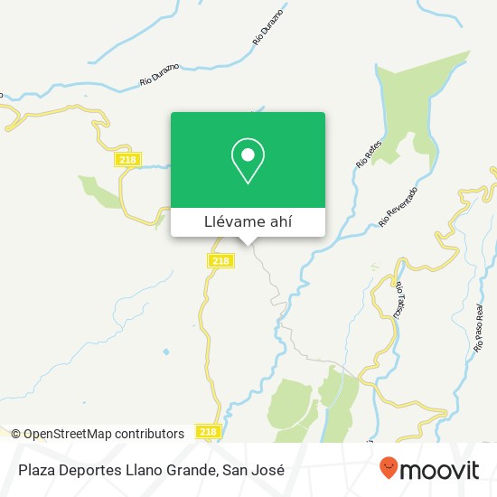 Mapa de Plaza Deportes Llano Grande