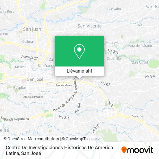 Mapa de Centro De Investigaciones Históricas De América Latina