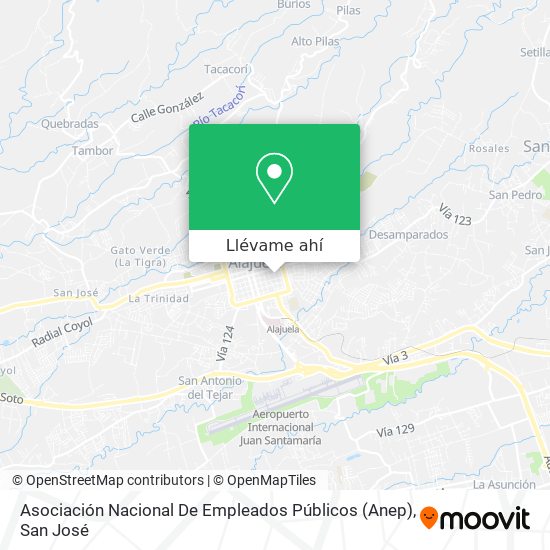 Mapa de Asociación Nacional De Empleados Públicos (Anep)