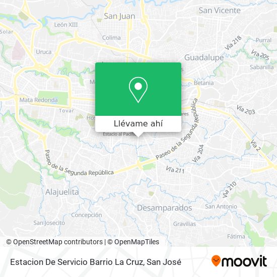 Mapa de Estacion De Servicio Barrio La Cruz