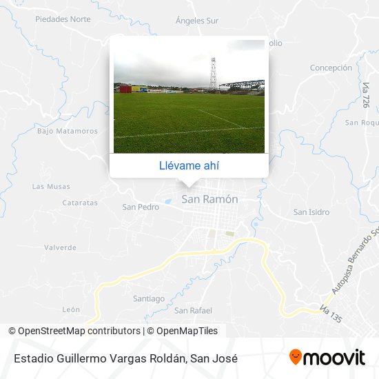 Mapa de Estadio Guillermo Vargas Roldán