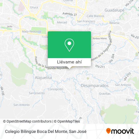 Mapa de Colegio Bilingüe Boca Del Monte