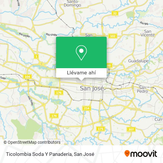 Mapa de Ticolombia Soda Y Panadería