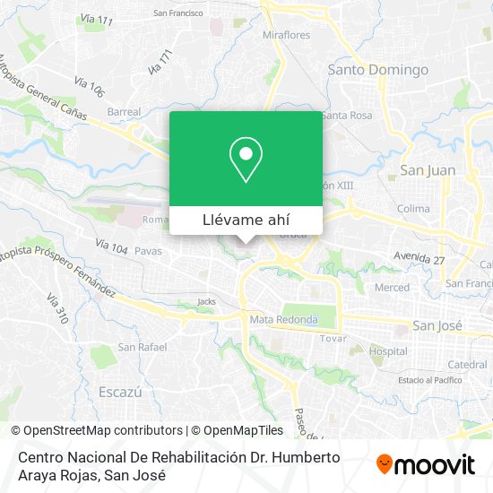 Mapa de Centro Nacional De Rehabilitación Dr. Humberto Araya Rojas