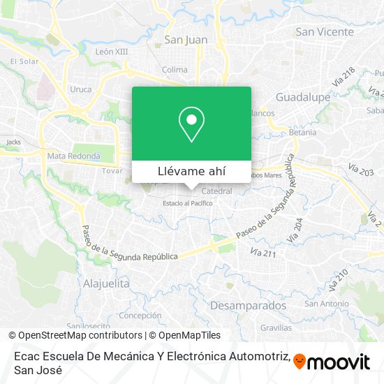 Mapa de Ecac Escuela De Mecánica Y Electrónica Automotriz