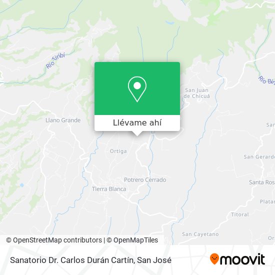 Mapa de Sanatorio Dr. Carlos Durán Cartín