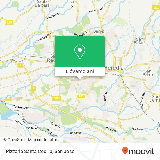 Mapa de Pizzaria Santa Cecilia
