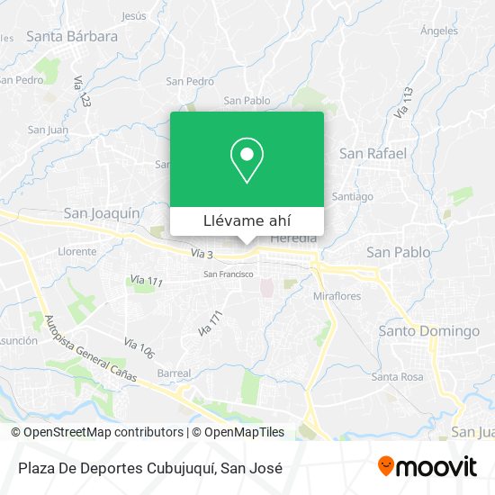 Mapa de Plaza De Deportes Cubujuquí