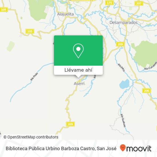 Mapa de Biblioteca Pública Urbino Barboza Castro