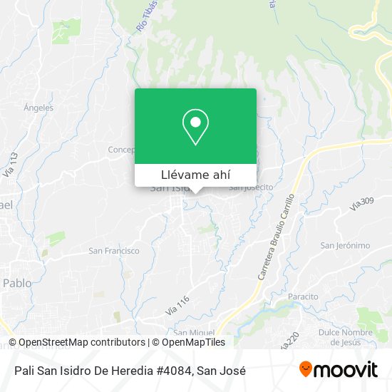 Mapa de Pali San Isidro De Heredia #4084