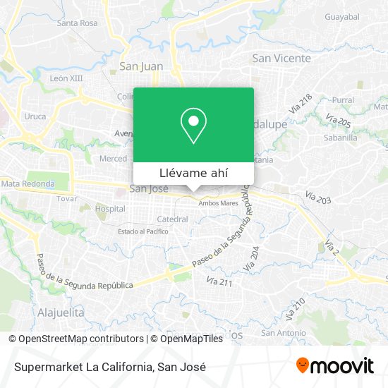 Mapa de Supermarket La California