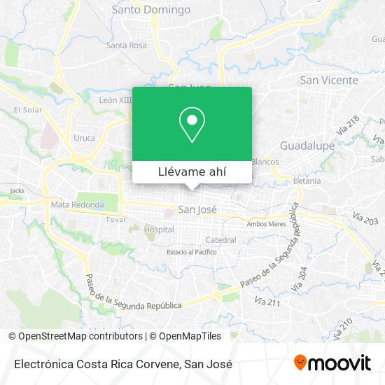 Mapa de Electrónica Costa Rica Corvene