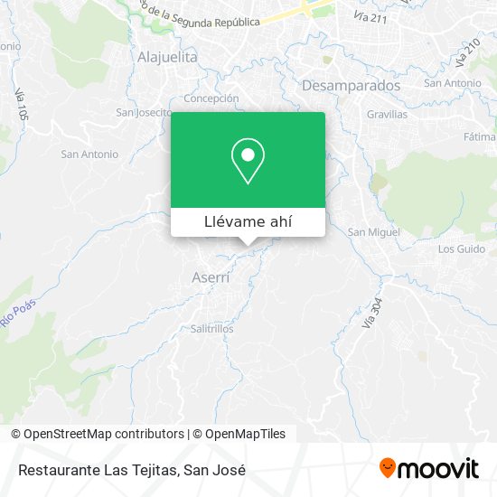 Mapa de Restaurante Las Tejitas