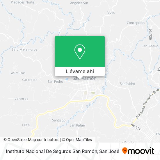 Mapa de Instituto Nacional De Seguros San Ramón