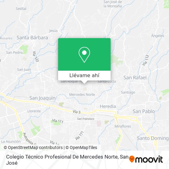 Mapa de Colegio Técnico Profesional De  Mercedes Norte