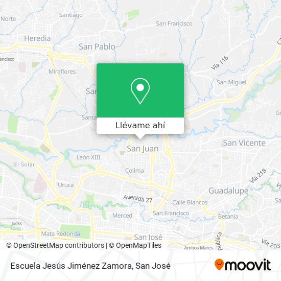 Mapa de Escuela Jesús Jiménez Zamora