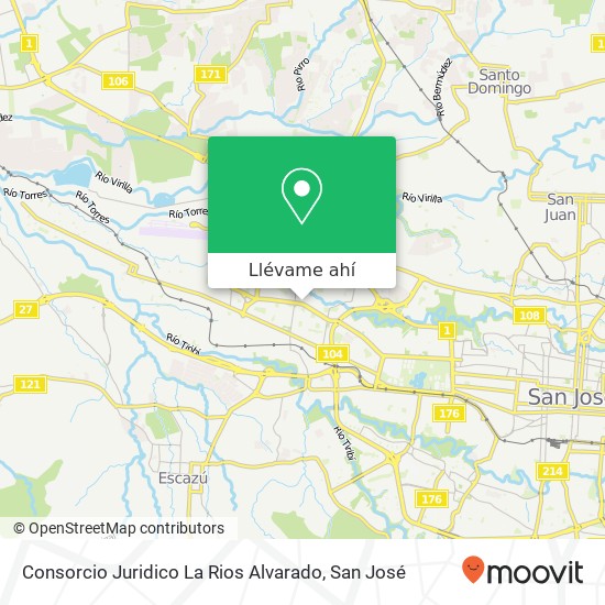 Mapa de Consorcio Juridico La Rios Alvarado