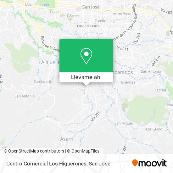 Mapa de Centro Comercial Los Higuerones