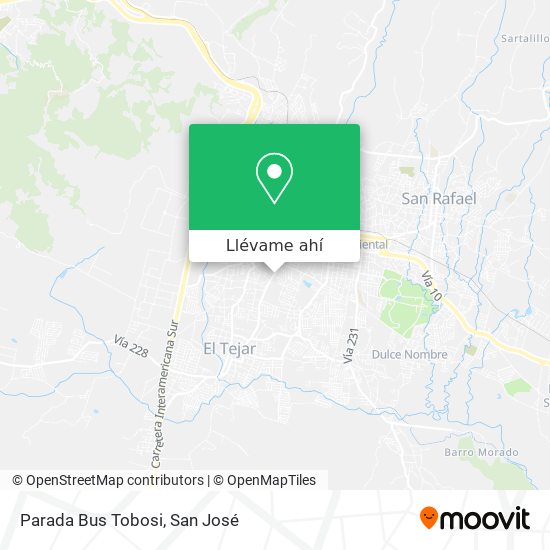 Mapa de Parada Bus Tobosi