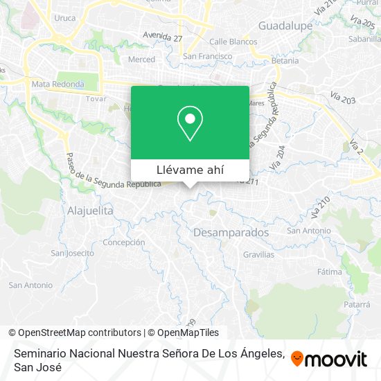 Mapa de Seminario Nacional Nuestra Señora De Los Ángeles