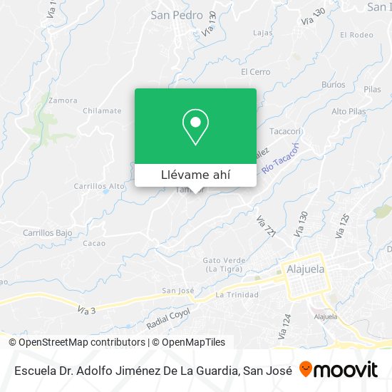 Mapa de Escuela Dr. Adolfo Jiménez De La Guardia