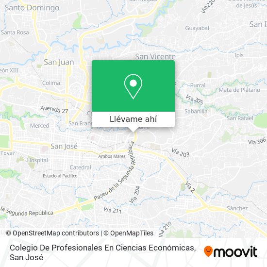 Mapa de Colegio De Profesionales En Ciencias Económicas