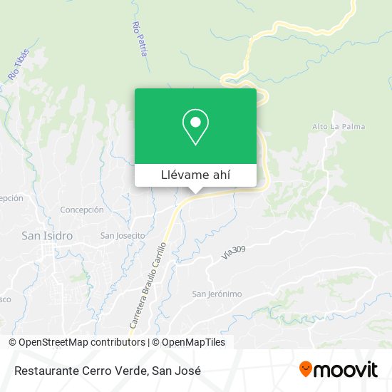 Mapa de Restaurante Cerro Verde