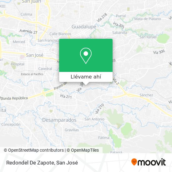Mapa de Redondel De Zapote