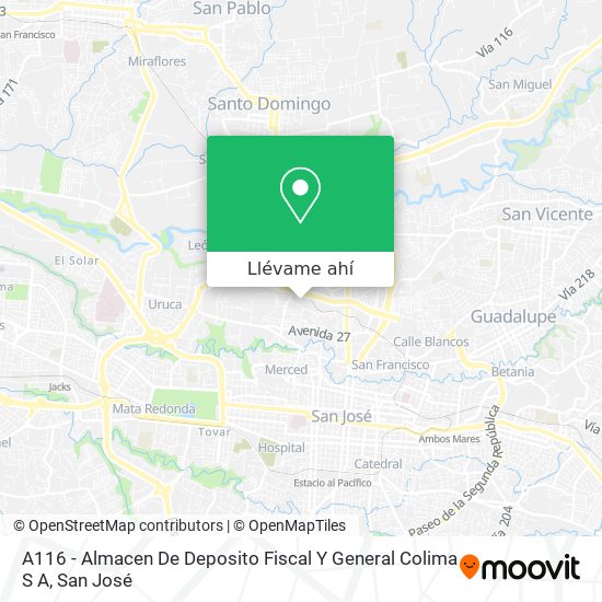 Mapa de A116 - Almacen De Deposito Fiscal Y General Colima S A