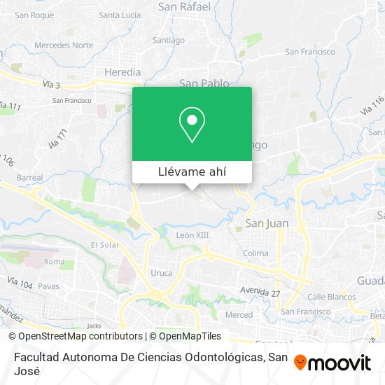 Mapa de Facultad Autonoma De Ciencias Odontológicas