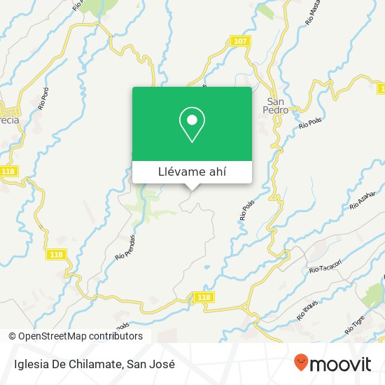 Mapa de Iglesia De Chilamate