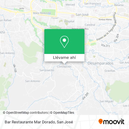 Mapa de Bar Restaurante Mar Dorado