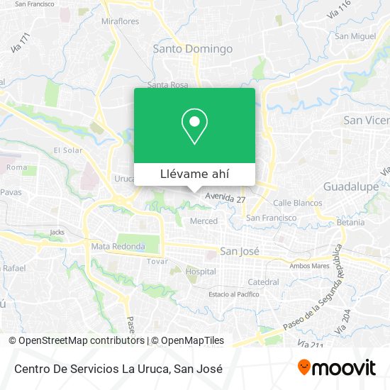 Mapa de Centro De Servicios La Uruca