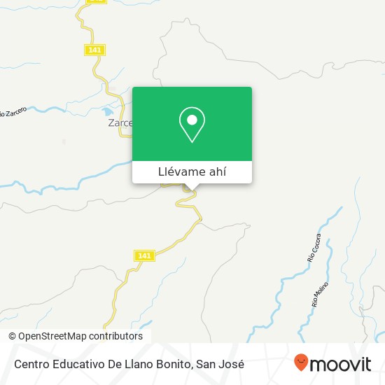 Mapa de Centro Educativo De Llano Bonito